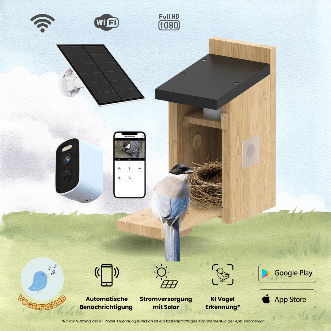 NISTFREUND® - Smarter solarbetriebener Nistkasten mit hochauflösender Kamera